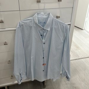 light blue button-down tasso Elba XXL shirt perfect condition